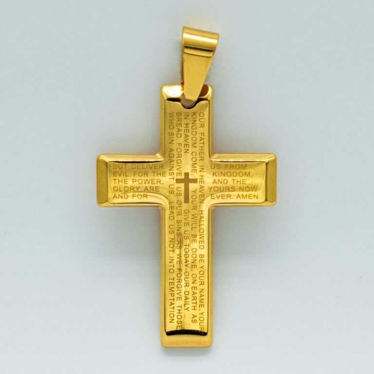Anhaenger vergolden lassen Halskette Kreuz vergoldet Dark Galvanik