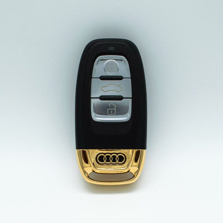 Autoschlüssel vergolden lassen Audi DARK Galvanik