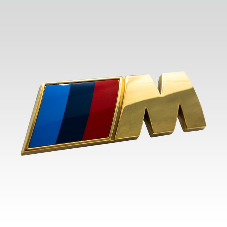 Fahrzeug Schriftzug Vergolden Lassen BMW M-Power DARK Galvanik