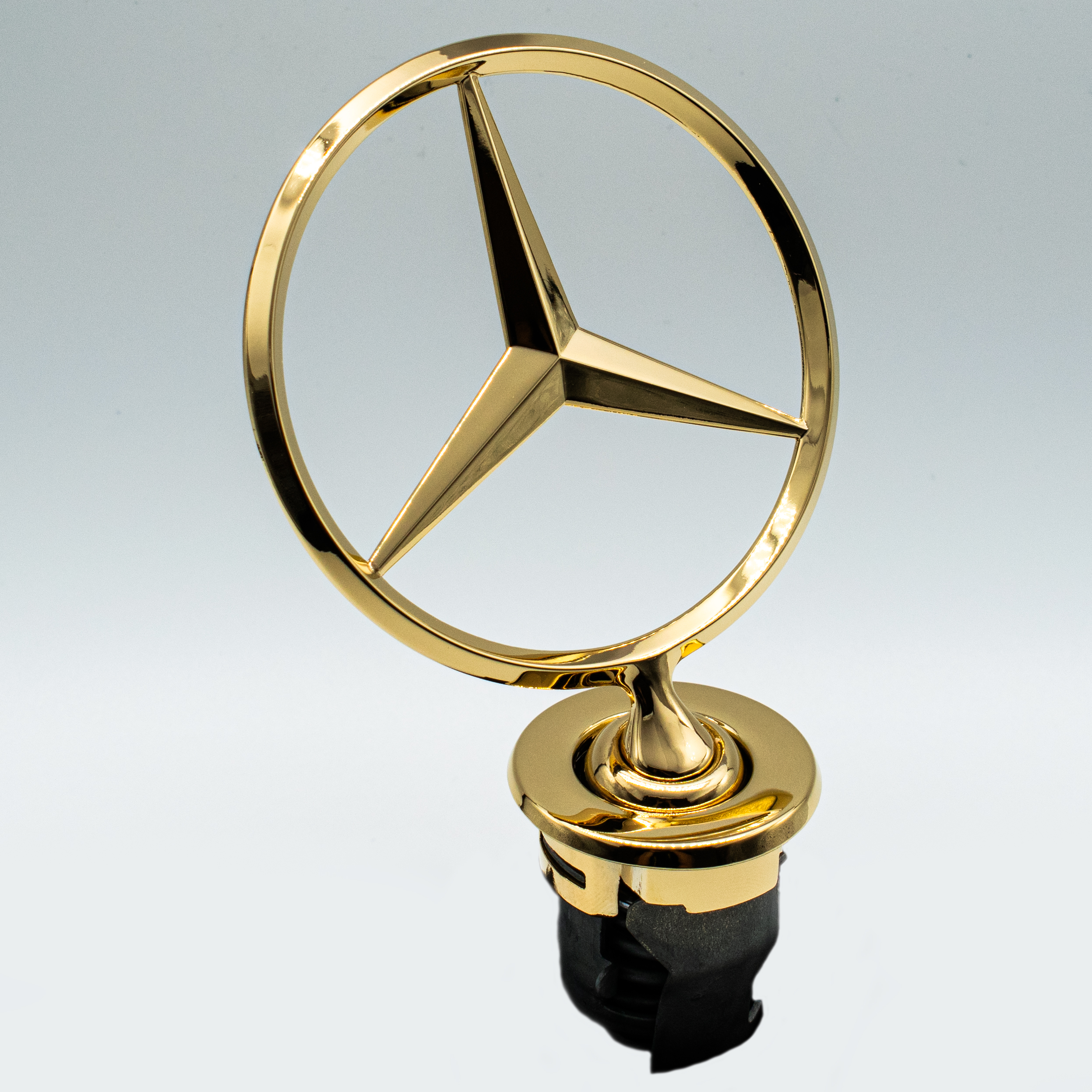 Vergoldete Embleme Mercedes Logo vergolden DARK Galvanik