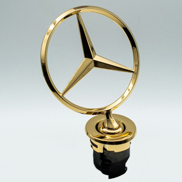 Fahrzeug Emblem vergolden lassen Mercedes Stern Dark Galvanik
