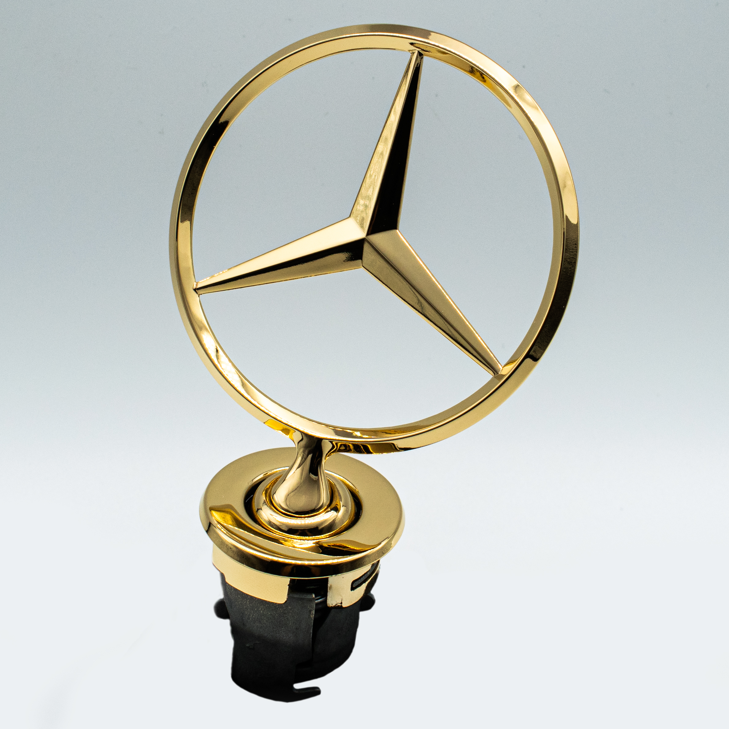 Vergoldete Embleme Mercedes Stern vergolden DARK Galvanik