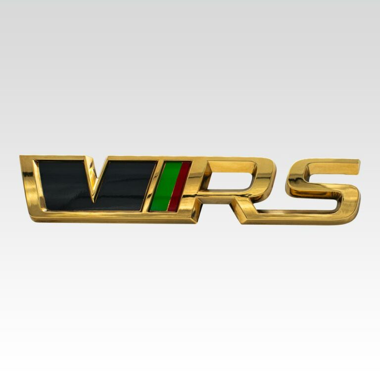 Schriftzug Vergolden Lassen Skoda VRS DARK Galvanik