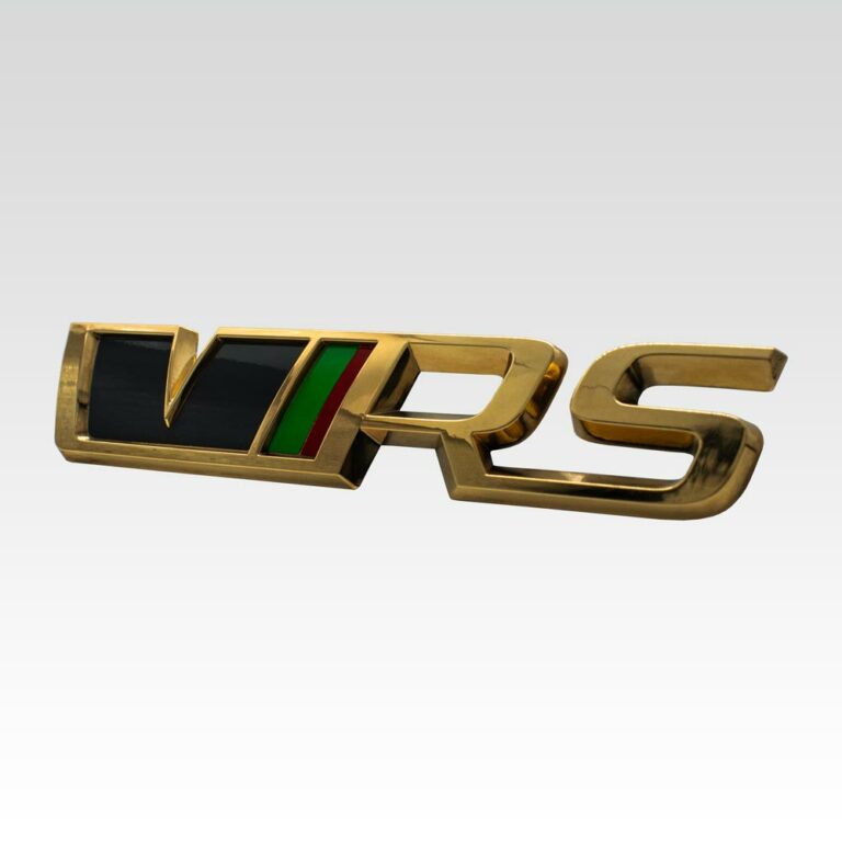 Schriftzug Vergolden Lassen Skoda VRS Gold DARK Galvanik