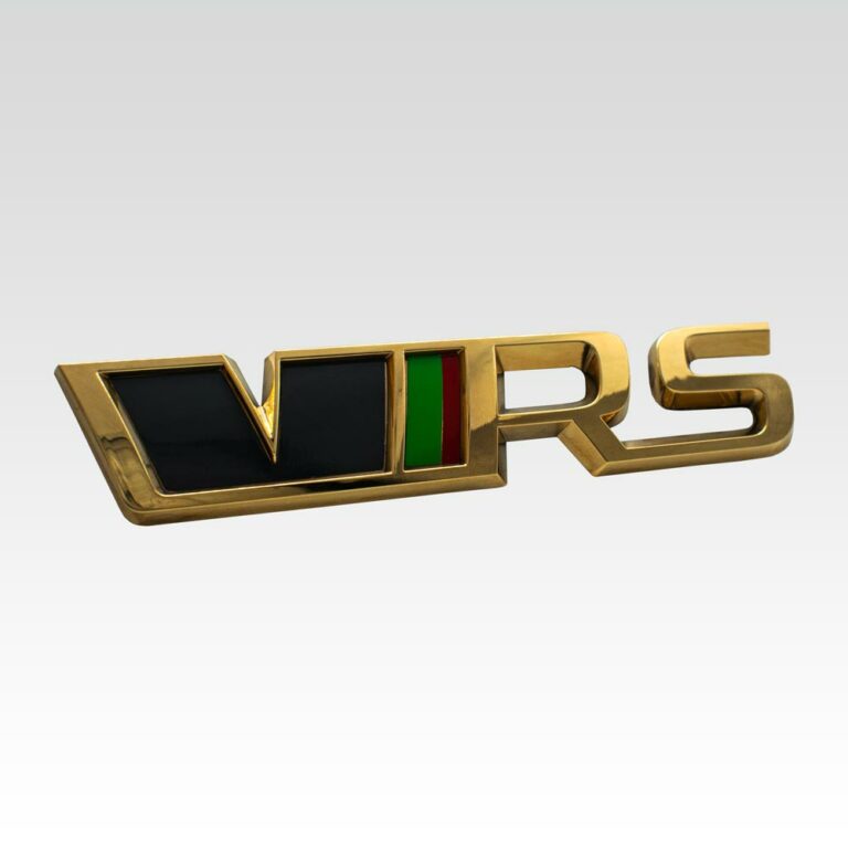 Schriftzug Vergolden Lassen Skoda VRS Vergoldet DARK Galvanik